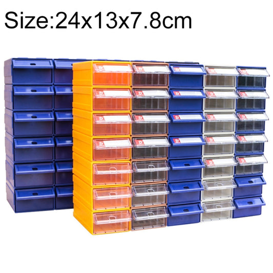 Thickened Combined Plastic Parts Cabinet Drawer Type Component Box Building Block Material Box Hardware Box, Random Color Delivery, Size: 24cm x 13cm x 7.8cm, Size: 24cm x 13cm x 7.8cm