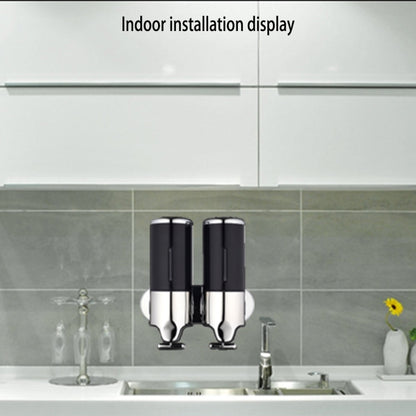 Hotel Shower Manual Dispenser Wall Mounted Washing Liquid Shampoo Soap Bottle, Capacity: 500ml, 500ml/Clear White