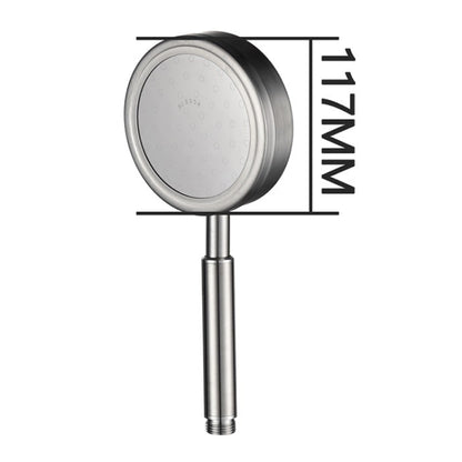Removable and Washable 304 Stainless Steel Round Pressurized Handheld Shower Head, Size: 117mm, Pattern E