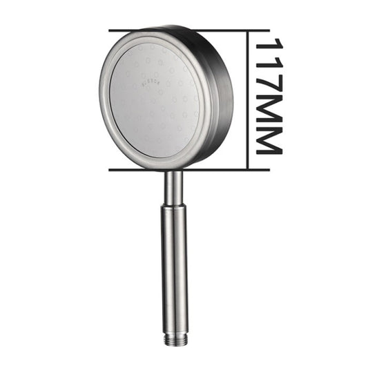 Removable and Washable 304 Stainless Steel Round Pressurized Handheld Shower Head, Size: 117mm, Pattern E