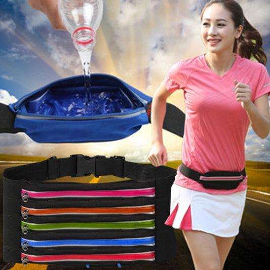 Multifunctional Outdoor Sports Waterproof High Stretch Faux Leather Fabric Single Waist Bag with Night Reflective Strip, Random Color Delivery, Single Waist Bag