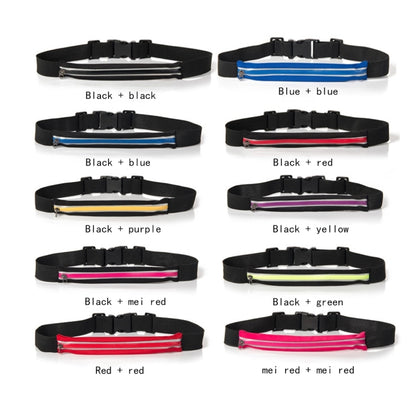 Multifunctional Outdoor Sports Waterproof High Stretch Faux Leather Fabric Single Waist Bag with Night Reflective Strip, Random Color Delivery, Single Waist Bag