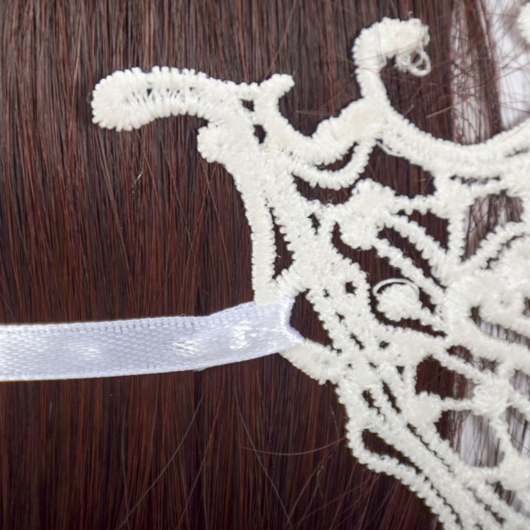 Halloween Masquerade Party Dance Sexy Lady Semi-eyed Face Lace Mask, Semi-eyed