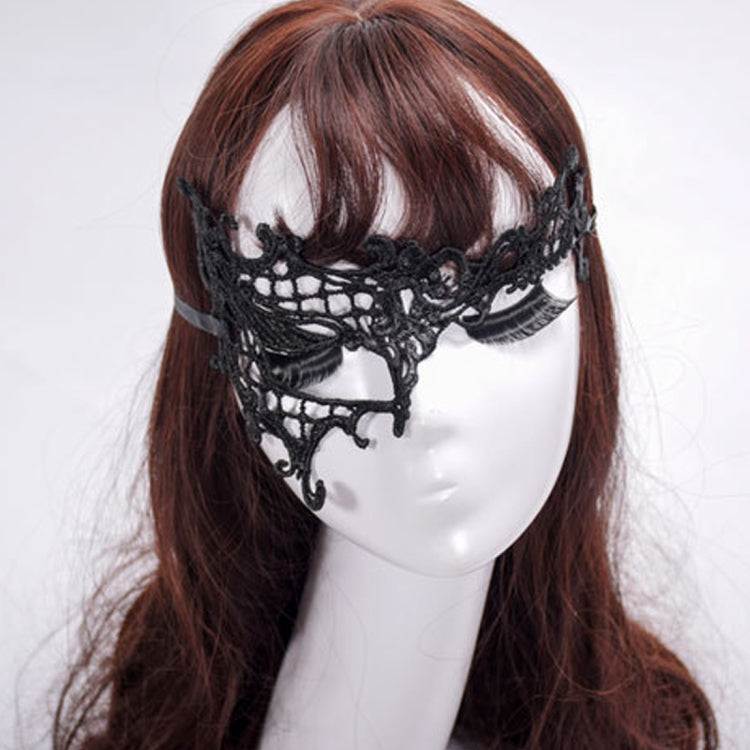 Halloween Masquerade Party Dance Sexy Lady Semi-eyed Face Lace Mask, Semi-eyed