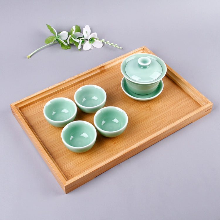 Bamboo Right Angle Tea Tray Tea Table, Size:  44x32cm, Size: 44x32cm