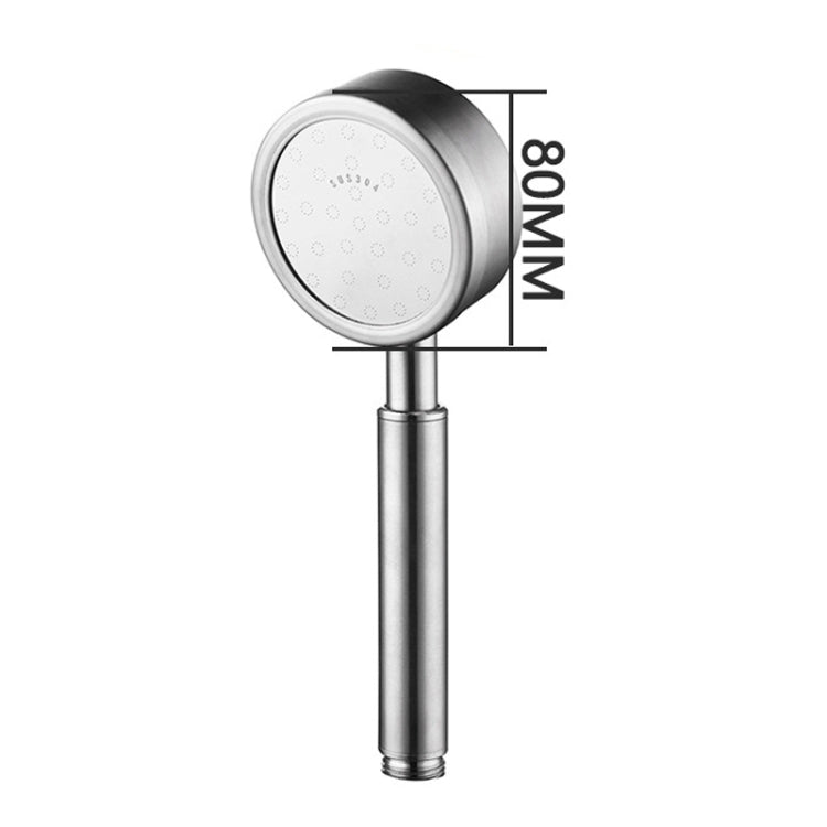 Removable and Washable 304 Stainless Steel Round Pressurized Handheld Shower Head, Size: 80mm, Pattern F
