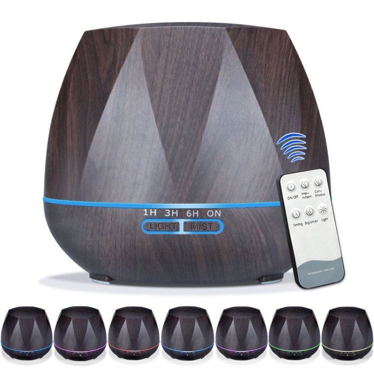 Peach Shape Wood Grain Remote Control Ultrasonic Humidifier Aromatherapy Machine Automatic Alcohol Sprayer with LED Lights, Capacity: 400mL, UK Plug (Dark Wood Color), Diamond Dark Wood Color, Diamond Light Wood Color, Peach Shape Dark Wood Color������...