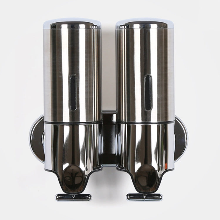 Dual Hotel Shower Manual Dispenser Wall Mounted Washing Liquid Shampoo Soap Bottle, Capacity: 1000ml, 1000ml/Stainless Steel