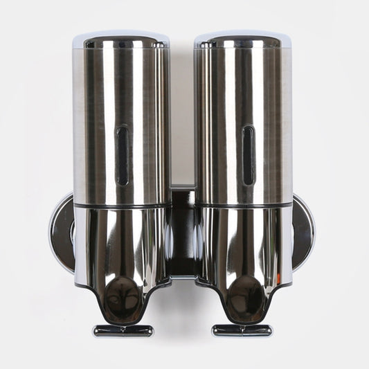 Dual Hotel Shower Manual Dispenser Wall Mounted Washing Liquid Shampoo Soap Bottle, Capacity: 1000ml, 1000ml/Stainless Steel