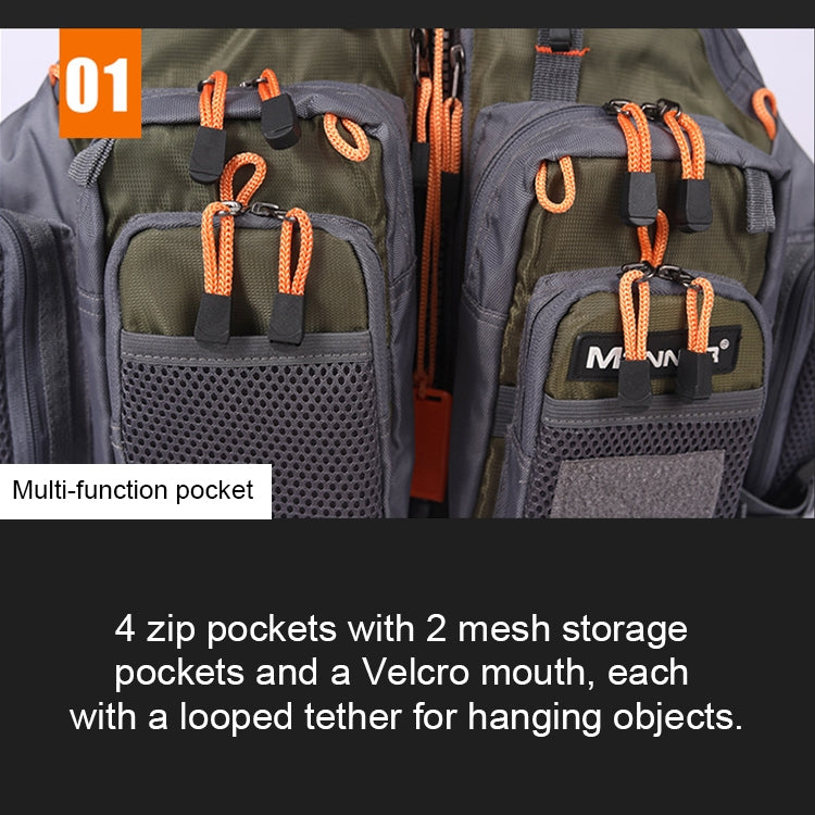 MANNER Outdoor Multifunctional Fishing Life Vest Swimming Life Jacket