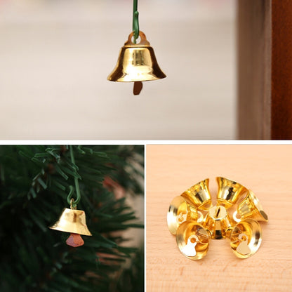 10 in 1 Christmas Decorating Christmas Tree Small Bells Decoration Supplies, Size: 2*2cm, Small Bells  Gold