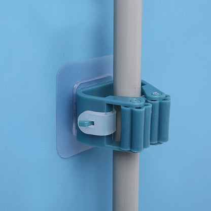 5pcs Wall-mounted Mop Storage Hooks No-stick Stick Kitchen Bathroom Brush Storage Tools