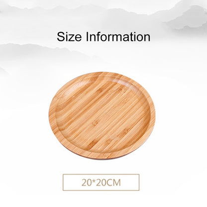 Household Creative Simple Round Bamboo Tea Tray Mini Tea Table, Diameter: 20cm, Diameter: 20cm
