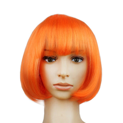 Party Cosplay Headwear Straight Short PET Wigs for Female(Lavender)