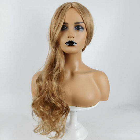Gradient Color Long Curly Hair Wig Headgear for Women