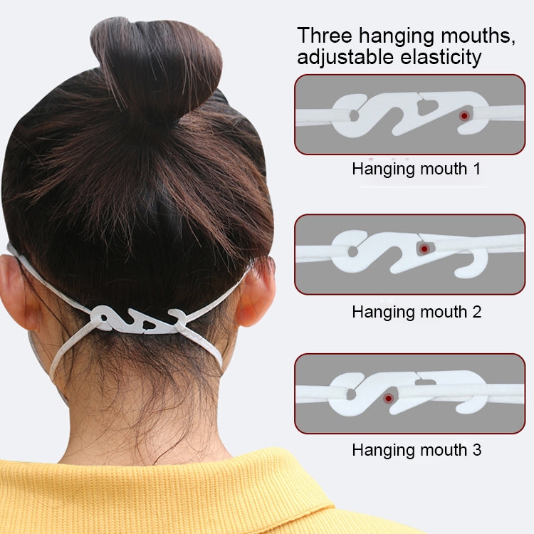 10 PCS Extension Adjustable Anti-Slip S Hook Ear Loops Retainer for Face Mask, Anti-Slip S Hook(Black), Anti-Slip S Hook(White)