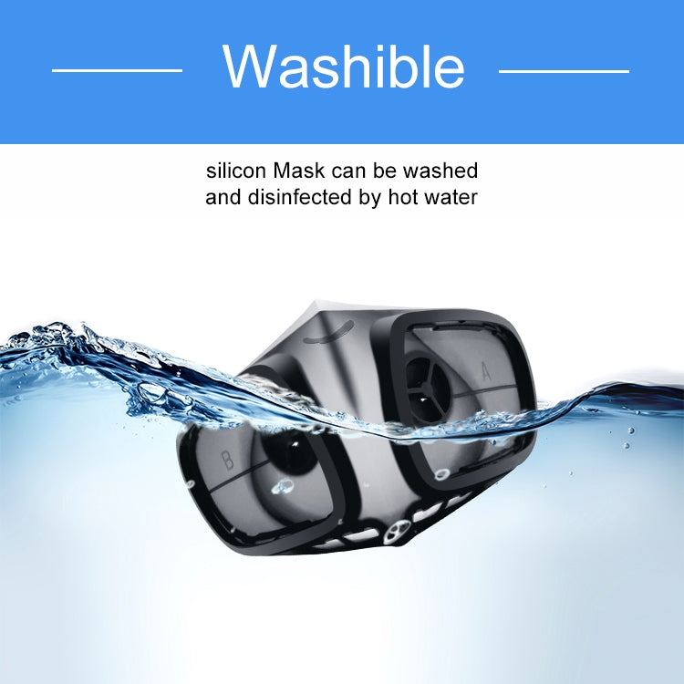 Silicone Protective Reusable PM2.5 KN95 Respirator Mask Replaceable Filter Antivirus Anti-fog Face Mask, Reusable PM2.5 KN95