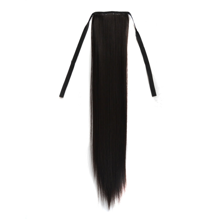 Natural Long Straight Hair Ponytail Bandage-style Wig Ponytail for Women，Length: 60cm, 60cm