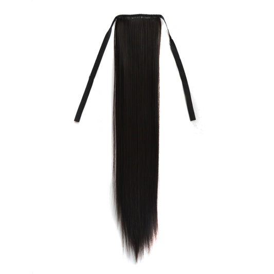Natural Long Straight Hair Ponytail Bandage-style Wig Ponytail for Women，Length: 60cm, 60cm