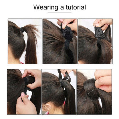 2# Invisible Seamless Bandage-style  Wig Long Straight Hair Wig Ponytail, 2#