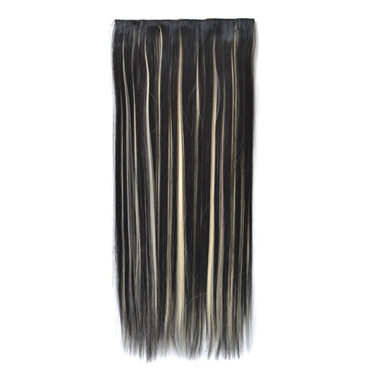 1BH613# One-piece Seamless Five-clip Wig Long Straight Wig Piece, 1BH613#