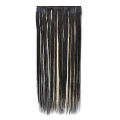1BH613# One-piece Seamless Five-clip Wig Long Straight Wig Piece, 1BH613#