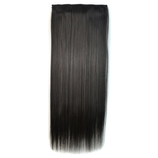 2# One-piece Seamless Five-clip Wig Long Straight Wig Piece, 2#