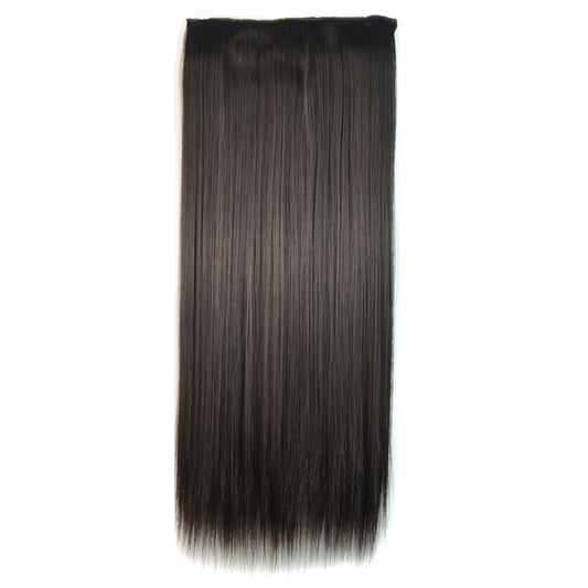 4# One-piece Seamless Five-clip Wig Long Straight Wig Piece, 4#