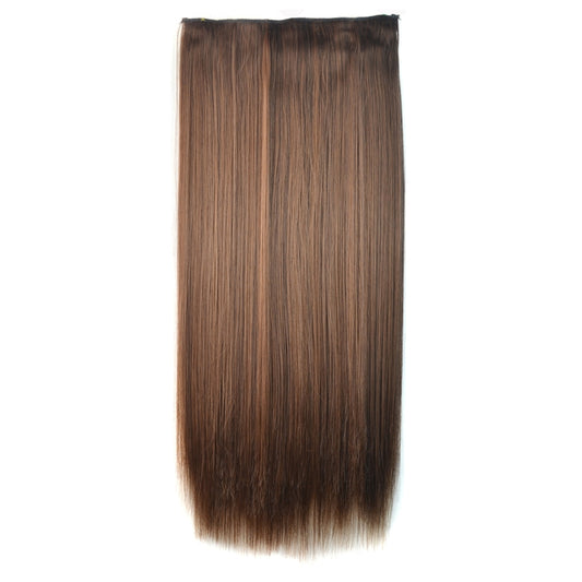 4M30# One-piece Seamless Five-clip Wig Long Straight Wig Piece, 4M30#