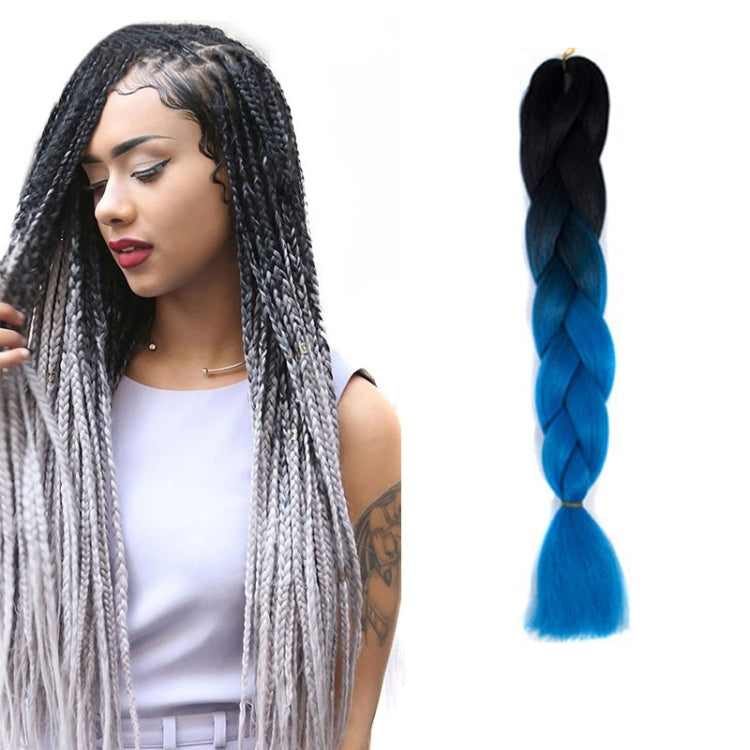 Fashion Color Gradient Individual Braid Wigs Chemical Fiber Big Braids, Length: 60cm(04 Black+Red)