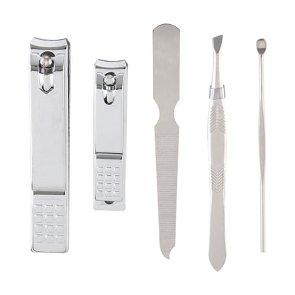 5 In 1 Classic Fashion Nail Care Clipper Pedicure Manicure Kits, 5 In  1