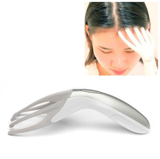 Mini Portable Multifunctional Head Massager Massage Comb, Battery Powered, Battery Powered (Gold)