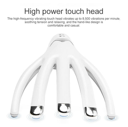 Mini Portable Multifunctional Head Massager Massage Comb, Battery Powered, Battery Powered (Gold)