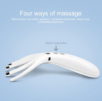 Mini Portable Multifunctional Head Massager Massage Comb, Battery Powered, Battery Powered (Gold)