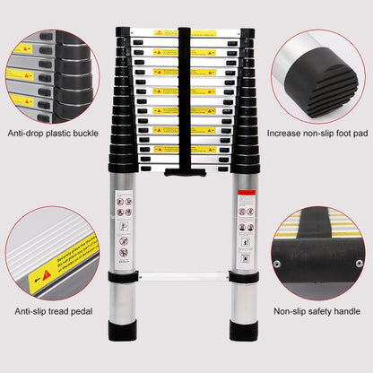 Multifunctional Thickened Aluminum Alloy Single-sided Telescopic Ladder, Size: 5m, Size: 5m