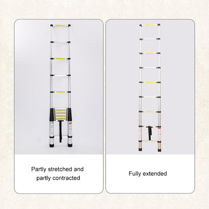 Multifunctional Thickened Aluminum Alloy Single-sided Telescopic Ladder, Size: 5m, Size: 5m
