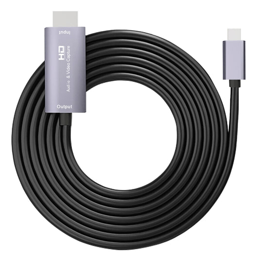 بطاقة التقاط فيديو عالية الدقة Z36A من HDMI ذكر إلى USB-C / Type-C ذكر، طول الكابل: 2 متر، HDIMI إلى Type C