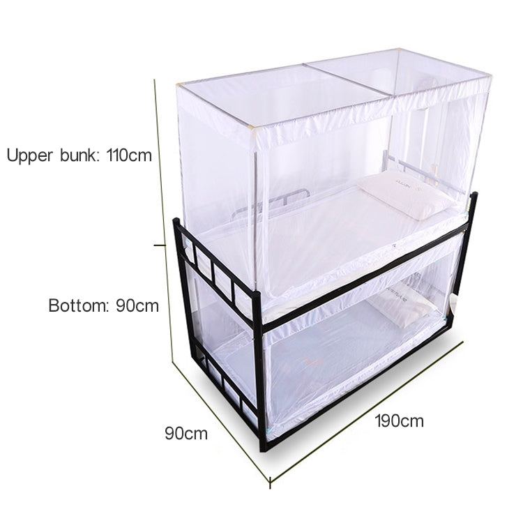 Student Dormitory Square Ceiling Zipper Mosquito Net Encryption Zipper Three Door Defence Mosquito for Upper Berth, Upper Berth(Grey), Upper Berth(Blue), Upper Berth(White)