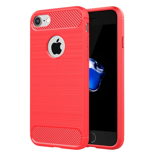 For  iPhone 8 & 7  Brushed Texture Fiber TPU Rugged Armor Protective Case, For 8 & 7, For iPhone 8 & 7