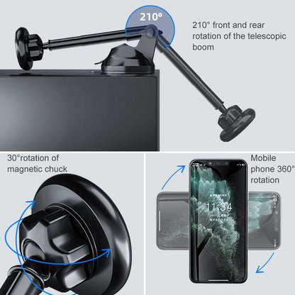 Universal Magnetic Retractable Rotating Car Mobile Phone Holder, Magnetic Retractable Rotating Phone Holder