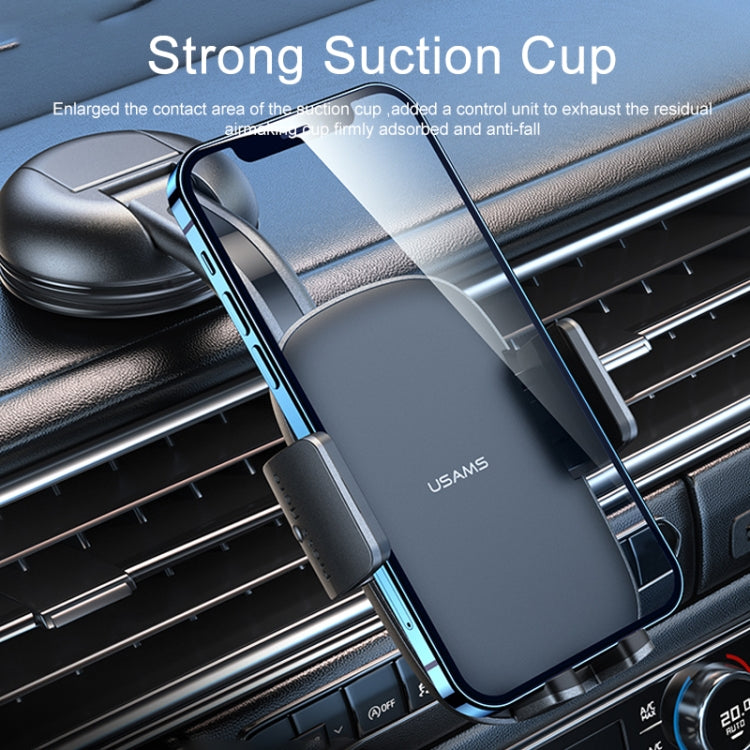 USAMS ZJ063 Car Center Console Retractable Phone Holder for 4.7-7.2 inch Mobile Phones, ZJ063