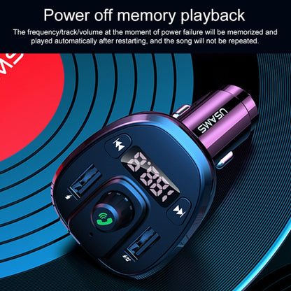 شاحن سيارة لاسلكي بشاشة رقمية مزدوجة USB 3.4A من USAMS US-CC115 C21، US-CC115 C21