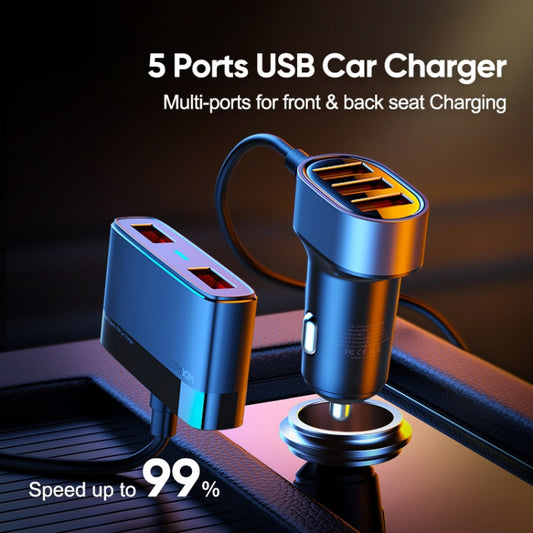 JOYROOM JR-CL03 6.2A Multi 5 Ports USB Smart Car Charger, JR-CL03