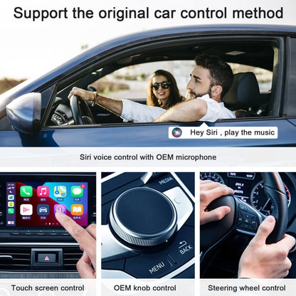 محول Carplay سلكي إلى لاسلكي USB + USB-C / Type-C لجهاز iPhone، مستطيل أبيض