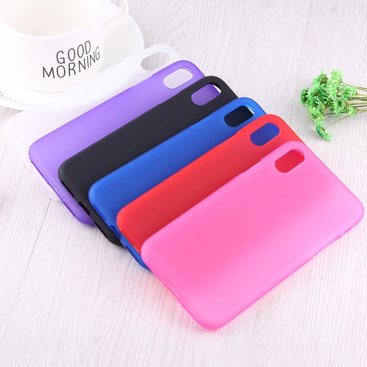 For iPhone XR Solid Color Frosted Soft TPU Case, For XR