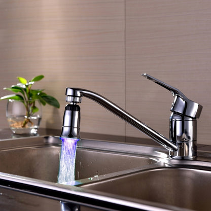 SDF2-B5 1 LED Temperature Sensor RGB LED Faucet Light Water Glow Shower, Size: 78 x 30mm, Interface: 22mm (Silver), SDF2-B5
