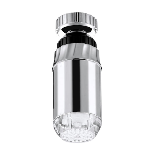 SDF-B2 1 LED ABS Temperature Sensor RGB LED Faucet Light Water Glow Shower, Size: 78 x 28mm, Interface: 22mm (Silver), SDF-B2