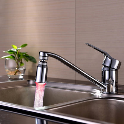 SDF2-B13 1 LED Temperature Sensor RGB LED Faucet Light Water Glow Shower, Size: 78 x 30mm, Interface: 22mm (Silver), SDF2-B13