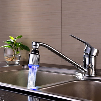 SDF-B5 1 LED ABS Temperature Sensor RGB LED Faucet Light Water Glow Shower, Size: 75 x 37mm, Interface: 22mm (Silver), SDF-B5