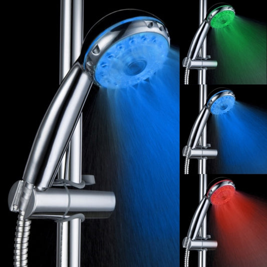 SDS-A21 15 LEDs ABS Temperature Sensor RGB LED Shower Head, Size: 22 x 8 x 4.5cm, Interface:  20mm, SDS-A21